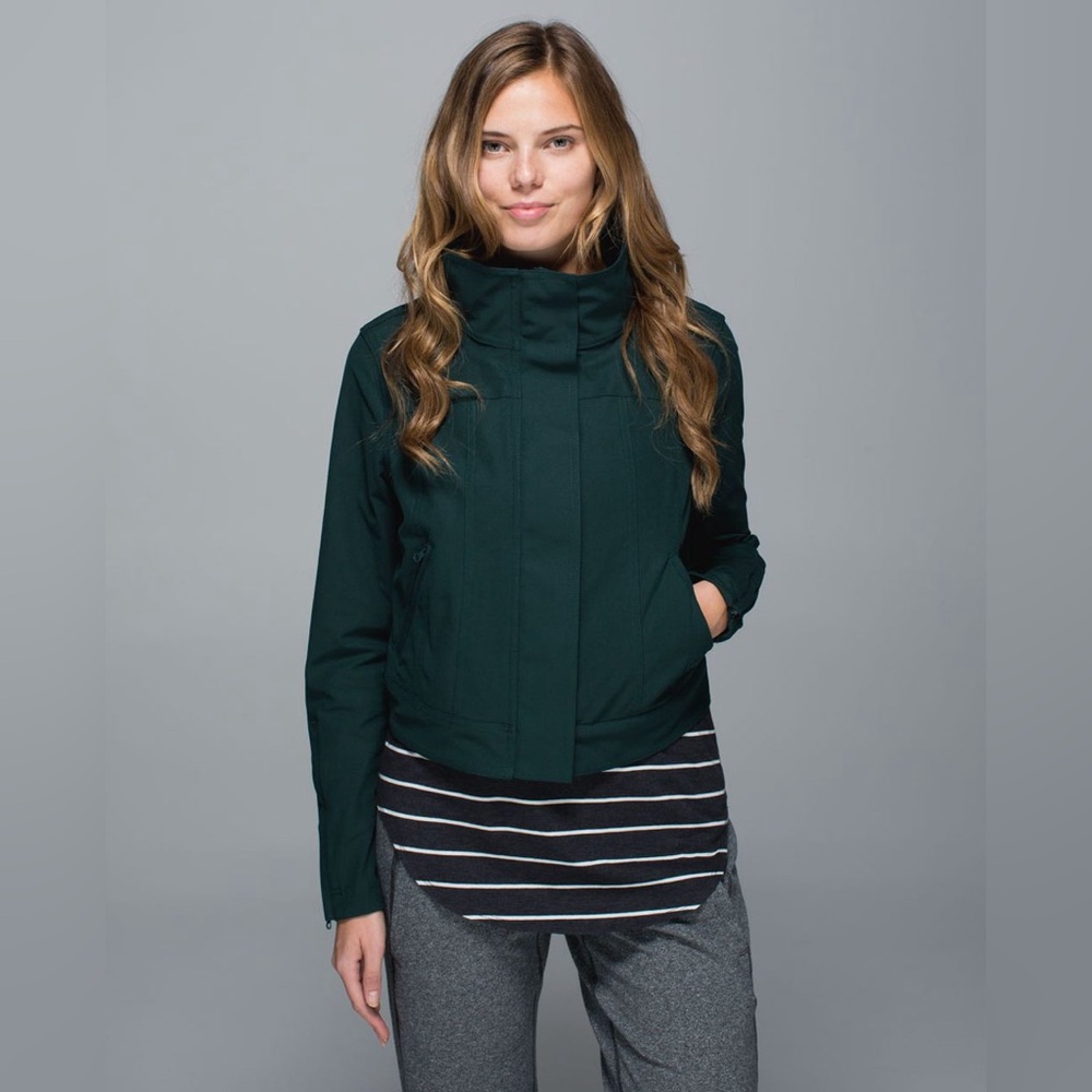 lululemon athletica Dark Green Cropped Jacket
